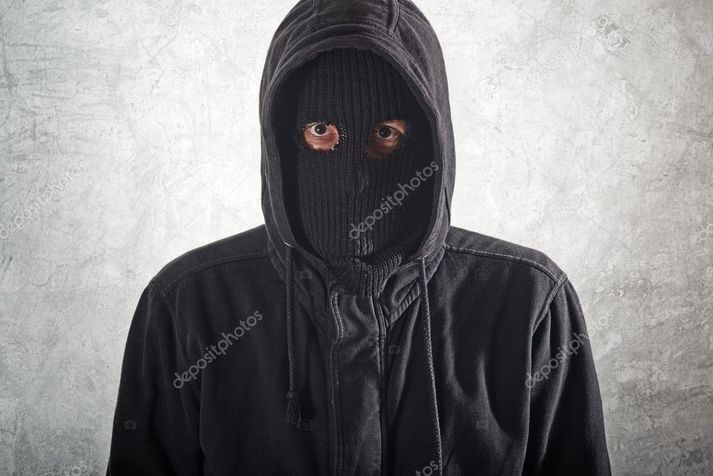 Burglar in black