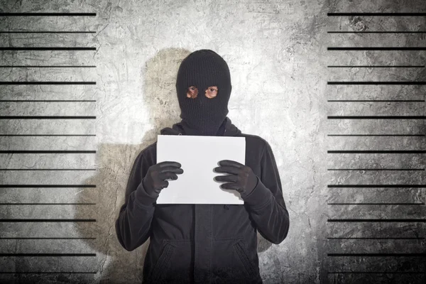 Arrested burglar — Stock Photo, Image