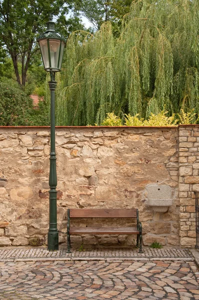 Bench on the street — Stock Photo, Image