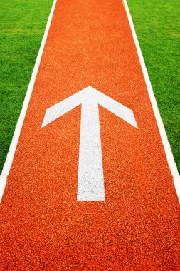 ok üzerinde Atletizm koşu parkuru tüm hava