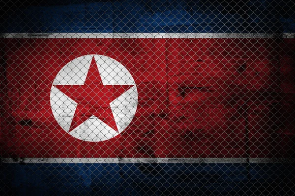 Nordkorea flagga — Stockfoto