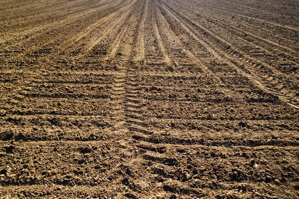 Geploegd land — Stockfoto