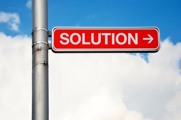 Street sign - Solution — Stock Photo, Image