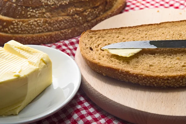 Brød og smør - Stock-foto