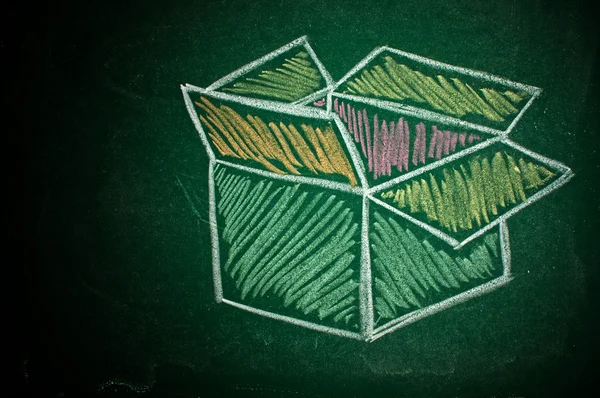 Hand drawn box — Stock Photo, Image