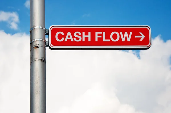 Sinal de rua - Cash flow — Fotografia de Stock