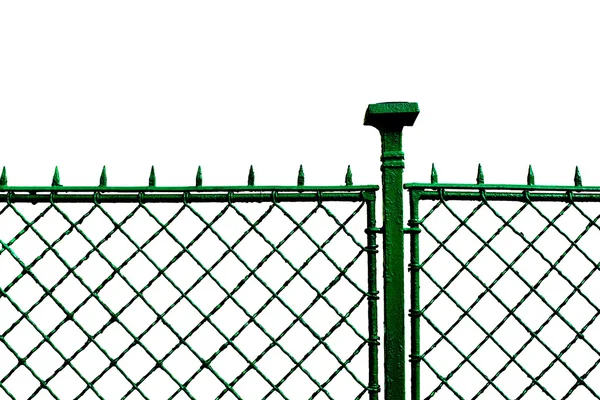 Metal grid fence — Stock Photo, Image