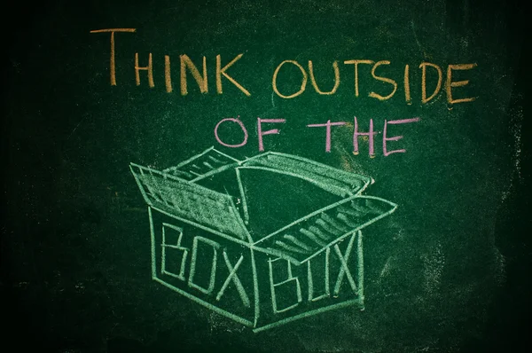 Denk buiten de doos — Stockfoto