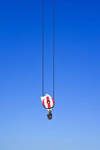 Construction crane hook — Stock Photo, Image