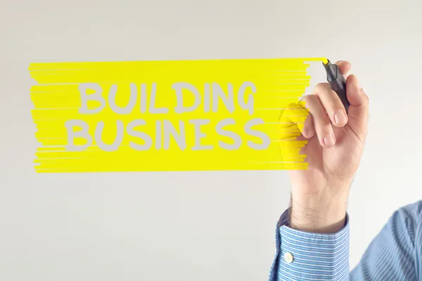 Building business note — Stock Photo, Image