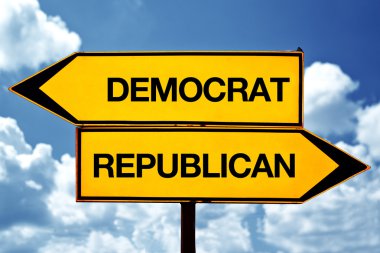 Demokrat ya da Cumhuriyetçi işaretler ters