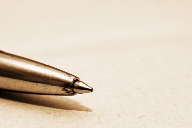 Tükenmez kalem ucu makro çekim