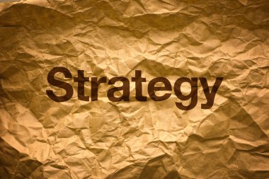 Strateji buruşuk kağıt üzerinde