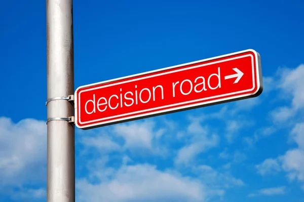 Decision road direction sign — Stock Photo, Image