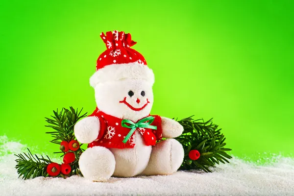 Sneeuwpop voor Kerstmis — Stockfoto