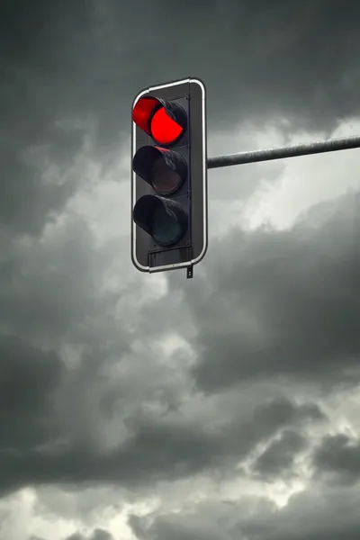 Stopplicht, rote Ampel — Stockfoto