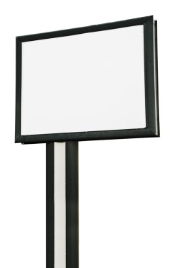 boş ekranda beyaz arka plan ile billboard