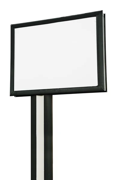 Billboard con schermo vuoto su sfondo bianco — Foto Stock