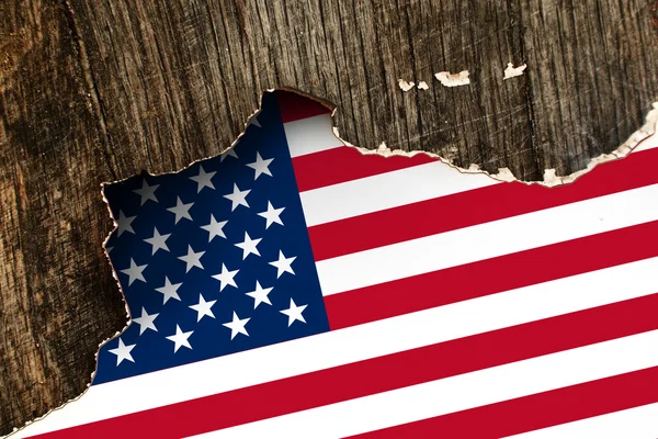 Flaga USA na tekstury zmięty papier — Zdjęcie stockowe