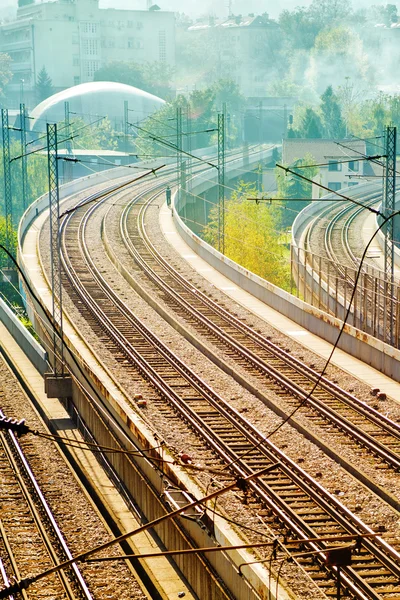 Railroad tracks — Stock Photo, Image