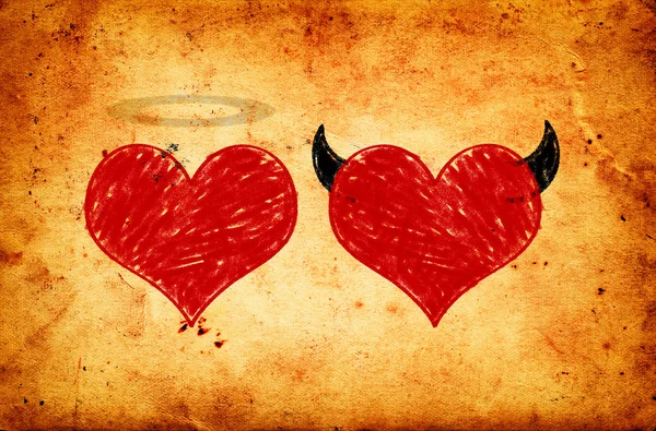 Engel und Teufel in Liebe — Stockfoto