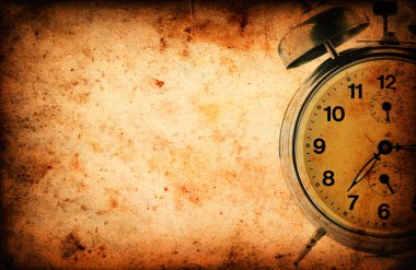 doku eski kağıt üzerinde eski saat