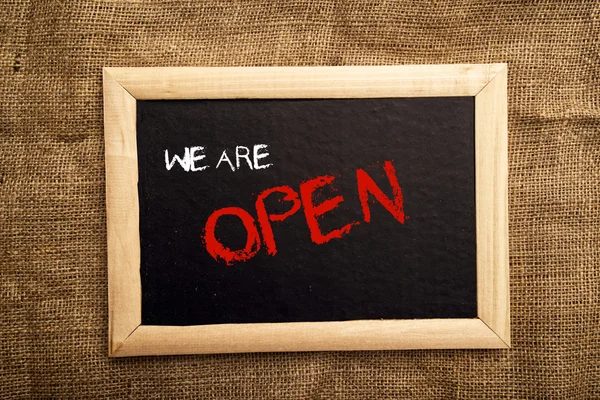 We are open — Stock Photo, Image