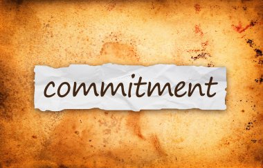 Commitment title on piece of paper clipart