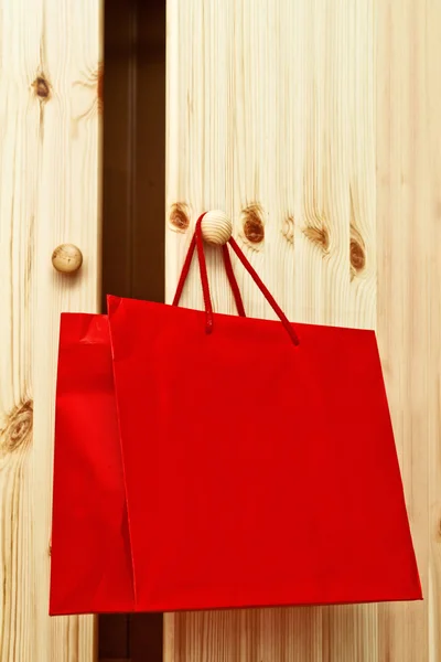 Borsa shopping rossa — Foto Stock