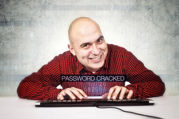 Hacker informatici crackato password di sicurezza — Foto Stock