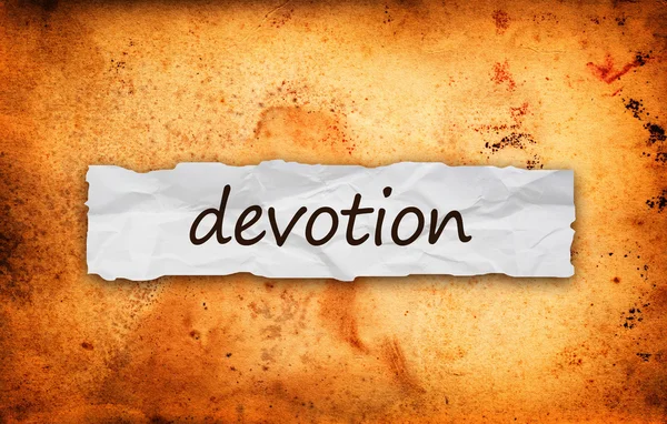 Devotion title on piece of paper — Stock Photo, Image