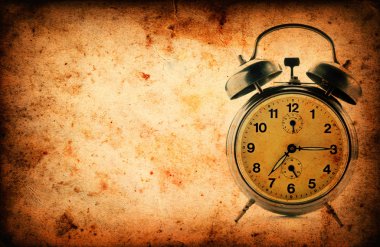 doku eski kağıt üzerinde eski saat
