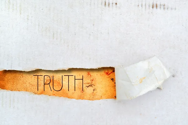 Título da verdade em papel antigo — Fotografia de Stock