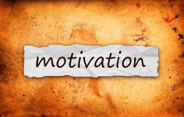 Motivation titel på papper — Stockfoto