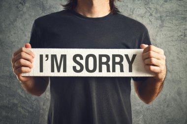 I am sorry message clipart