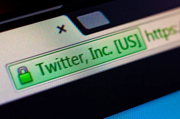 Twitter inc, az internet böngészö cím büfé — Stock Fotó