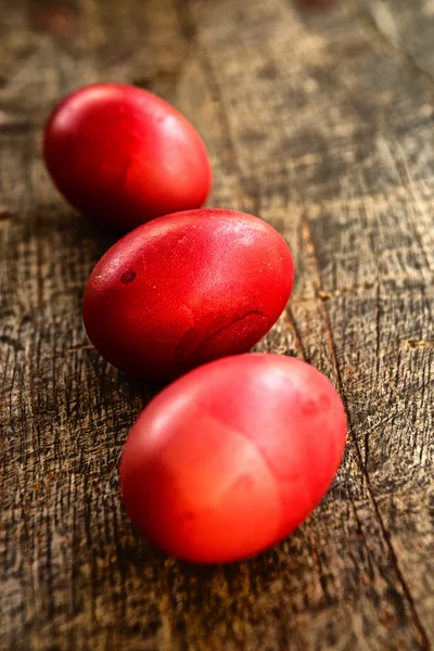 Red easter eggs — Stock Photo, Image