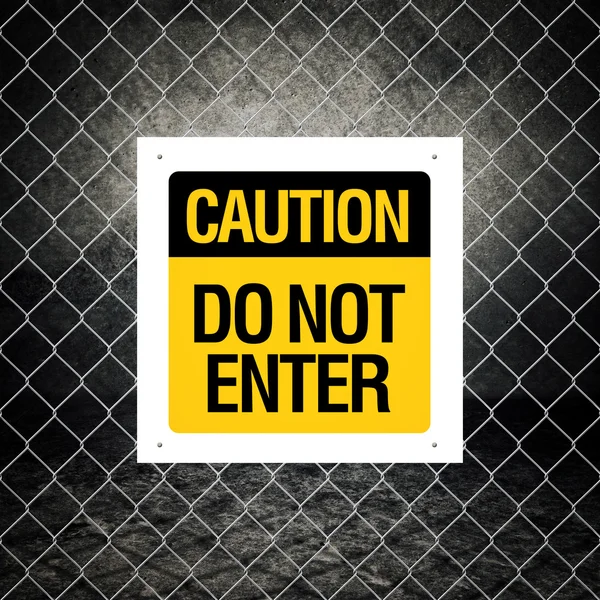 Caution sign - Do not enter — Stockfoto