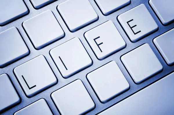 Word Life on computer keyboard — Stock Photo, Image