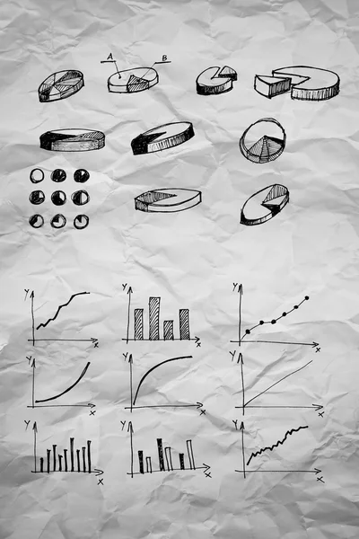 Διαγράμματα και γραφήματα πίτας και άλλη infographics σχεδίασης — Φωτογραφία Αρχείου