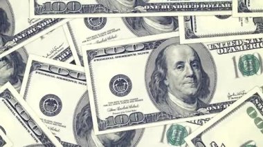 arka plan olarak yüz dolarlık banknotlar. para kazık, finansal Tema.