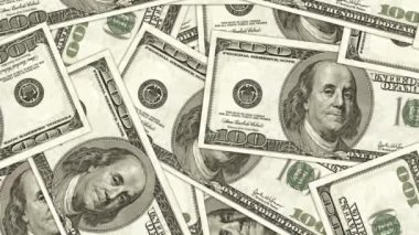 arka plan olarak yüz dolarlık banknotlar. para kazık, finansal Tema.