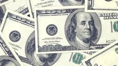 arka plan olarak yüz dolarlık banknotlar. para kazık, finansal Tema.