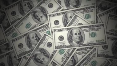 arka plan olarak yüz dolarlık banknotlar. para kazık, finansal Tema.