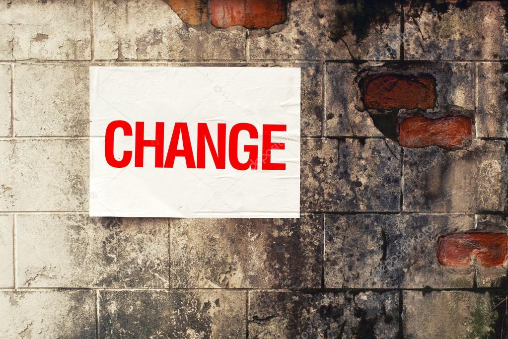 Change Poster on grunge wall
