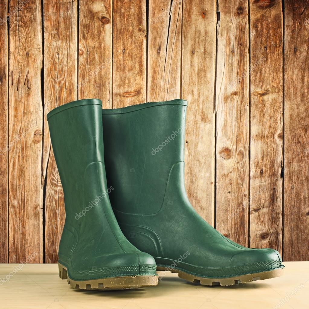 Tuin Laarzen Stockfoto — Rubber Werk Voor Stevanovicigor Groene © SqzVMGUp