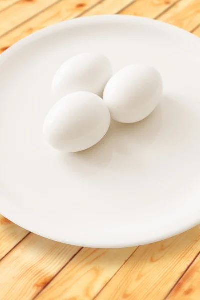 Βραστά αυγά κοτόπουλου για πρωινό — Φωτογραφία Αρχείου
