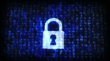 Güvenlik kodu soyut resim kırık. parola koruması kavramsal görüntüleri. 1920 x 1080, 1080p, hd ayak.