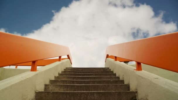 Underground passage stairs leading up on the street. 1920x1080, 1080p, hd footage — Stock Video