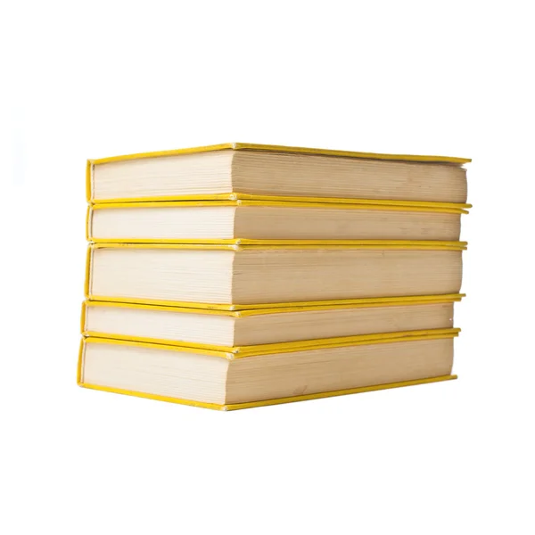 Stack of used books on white background — Stock Photo, Image